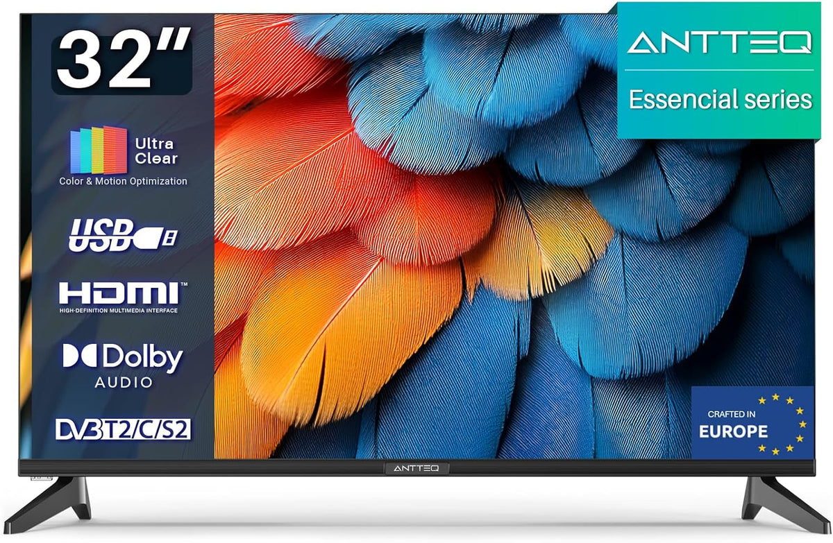Téléviseur E32-AH1Q1L, 80 cm, 32 pouces, avec éclairage LED, Antteq