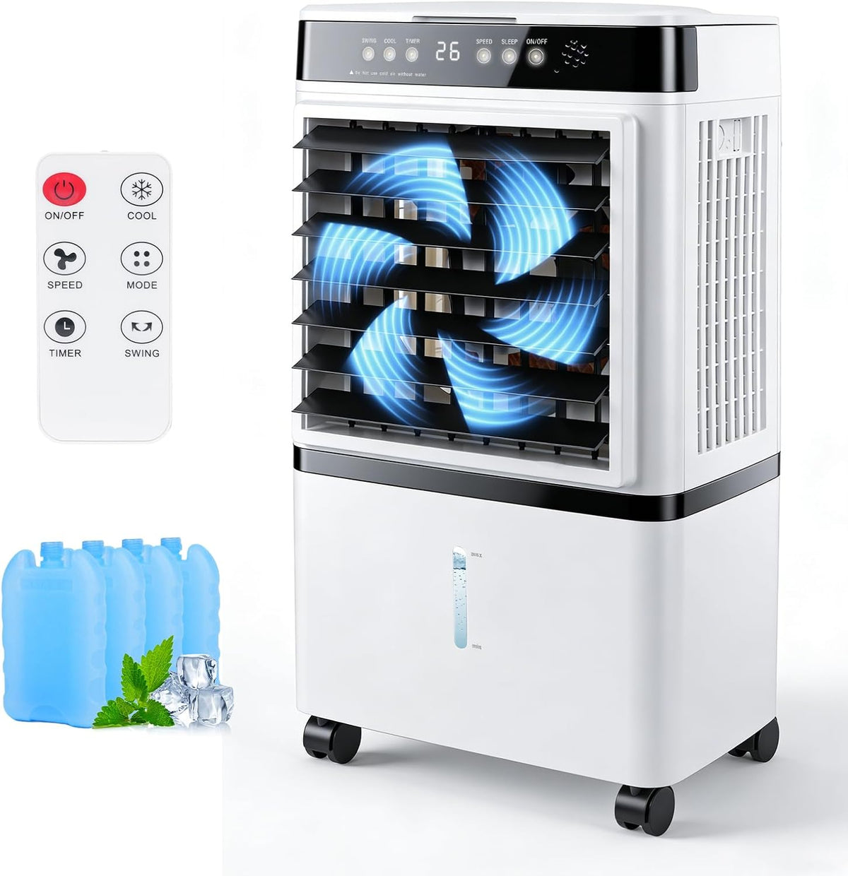 Climatiseur portable, 15 L, 8500 BTU, avec télécommande, 3 vitesses, VYEMOYo