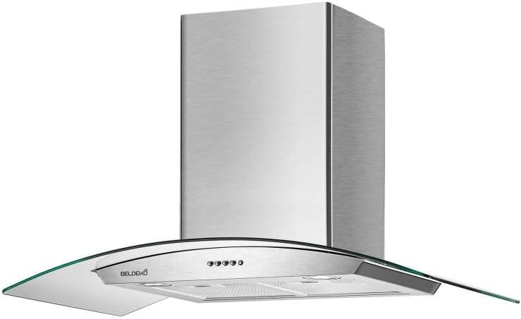 Hotte aspirante, 90 cm, 559 m³/h, acier inoxydable, BELDEKO
