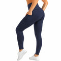 Legging femme taille S bleu marine tissu extensible taille haute sport ajusté