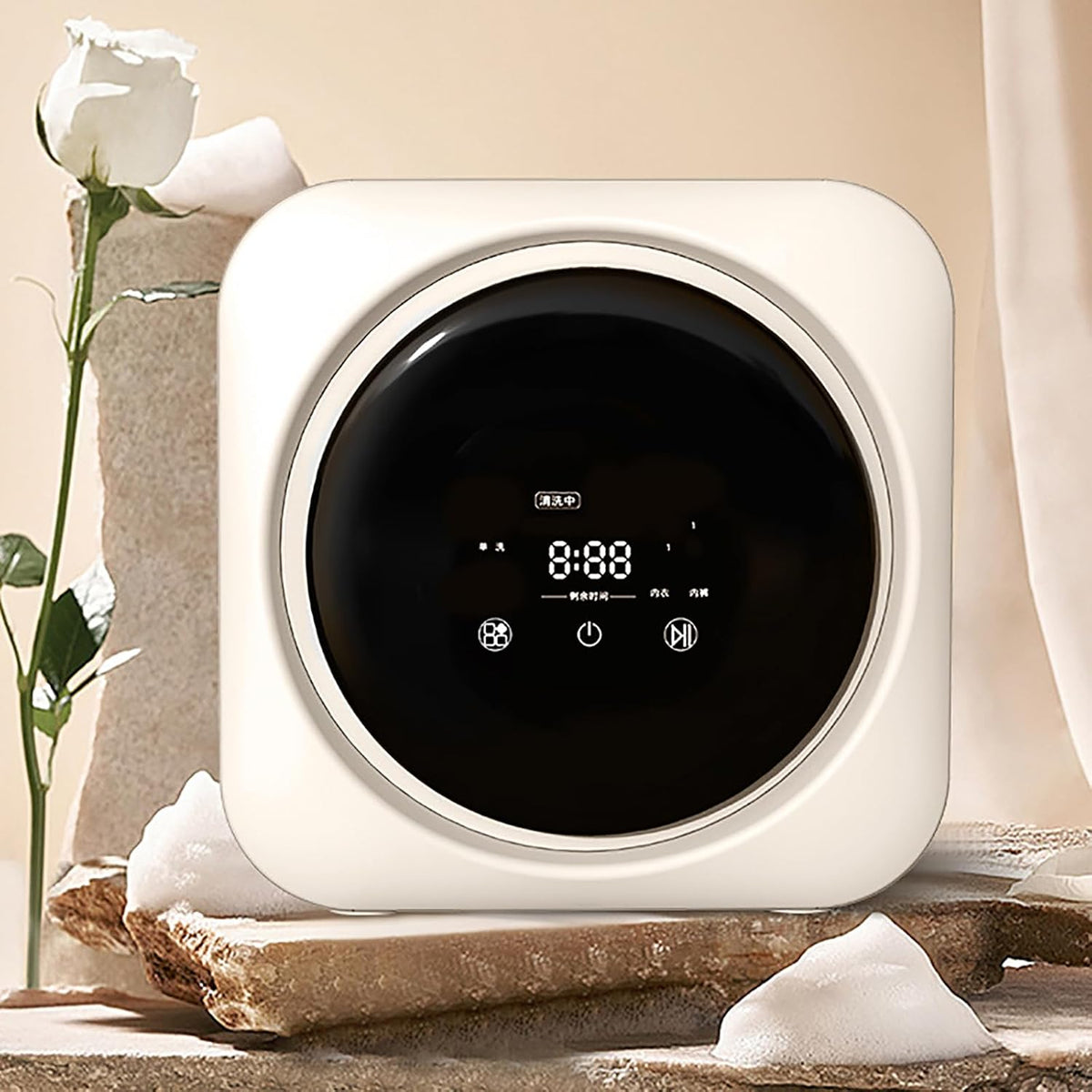 Lave-linge séchant, 25 cm, 3,5 kg, portable, compact, PCWLH
