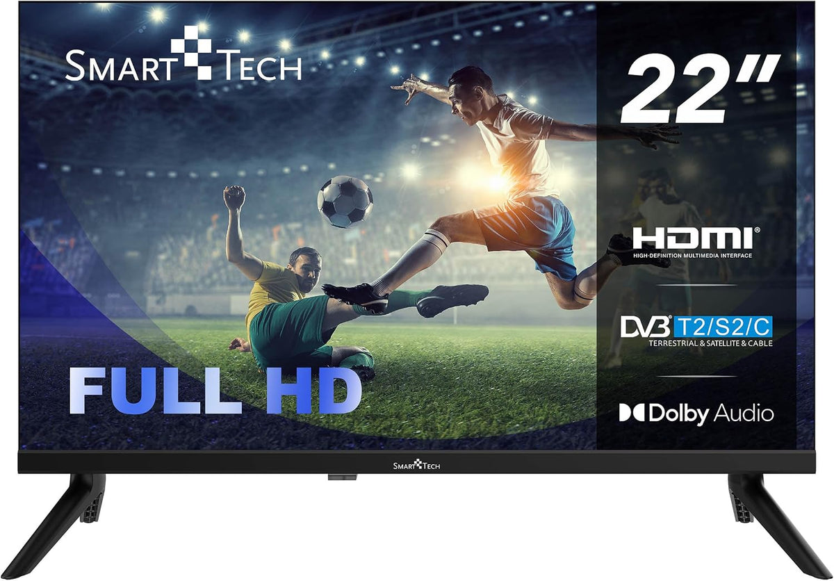 Téléviseur 22FN01V, 55 cm, 22 pouces, avec éclairage LED, commande intelligente, Full HD, Smart Tech