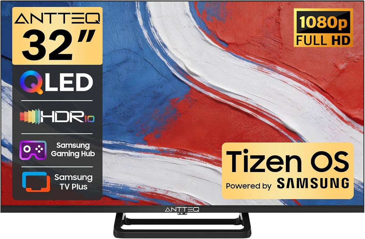 Téléviseur, 32 pouces, QLED, pour le salon, Antteq
