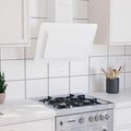 Hotte aspirante, 60 cm, acier inoxydable, verre, blanc, pour la chambre, pour le salon, Homgoday
