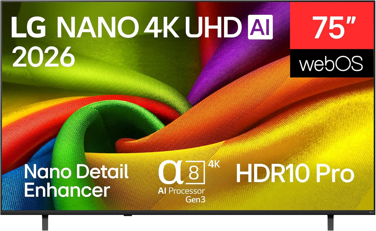 LG NU85 téléviseur, 75 pouces, avec éclairage LED, 4K
