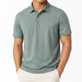 Polo homme taille M vert sauge en maille à manches courtes style décontracté