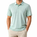 Polo homme taille L vert menthe en maille piquée à manches courtes style décontracté