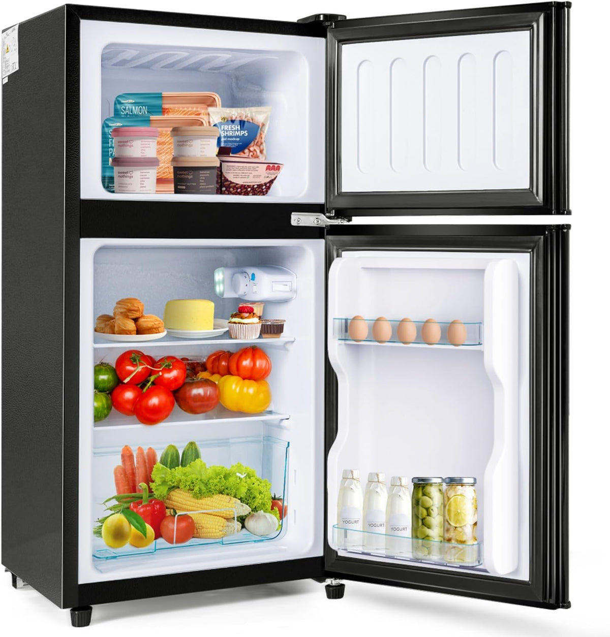 Réfrigérateur-congélateur 102 kWh, 86,8 × 45,5 × 42,5 cm, réglable, compact, WEALTHOUSE