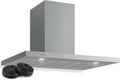 Klarstein hotte aspirante, 90 cm, 600 m³/h, 64 dB, avec éclairage LED, argent, 3 vitesses
