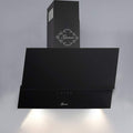 Hotte aspirante, 80 cm, avec éclairage LED, avec télécommande, noir, 3 vitesses, Gurari