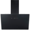Hotte aspirante CH112080S, 80 cm, 39–61 dB, métal, verre, noir, Respekta