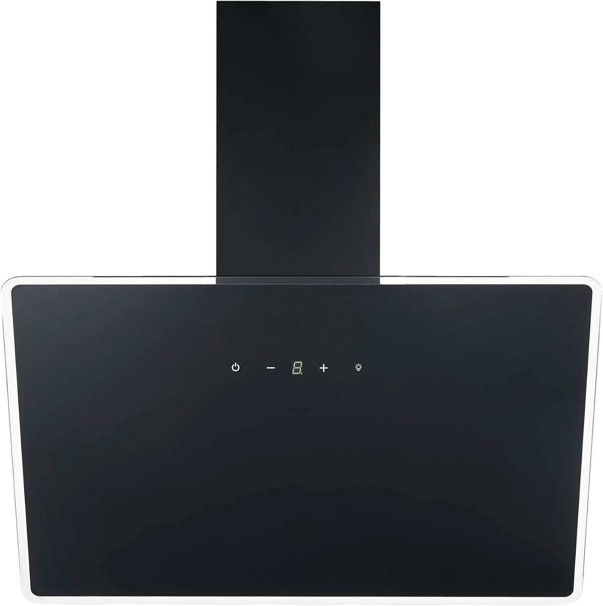 Hotte aspirante CH112080S, 80 cm, 39–61 dB, métal, verre, noir, Respekta