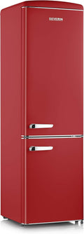 SEVERIN RKG 8917 réfrigérateur-congélateur, 55 cm, 244 L, rouge, pose libre