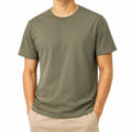 T-shirt homme M en tissu kaki à manches courtes coupe droite