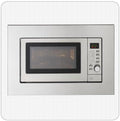 Four à micro-ondes MW800.8-20G-EB, 38,5 × 59 × 36,8 cm, 800 W, 20 L, argent, encastrable, grill, PKM