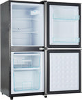 Congélateur, 42,5 × 44,5 × 102,0 cm, 106 L, 60 L, 46 L, avec éclairage LED, réglable, gris, Merax