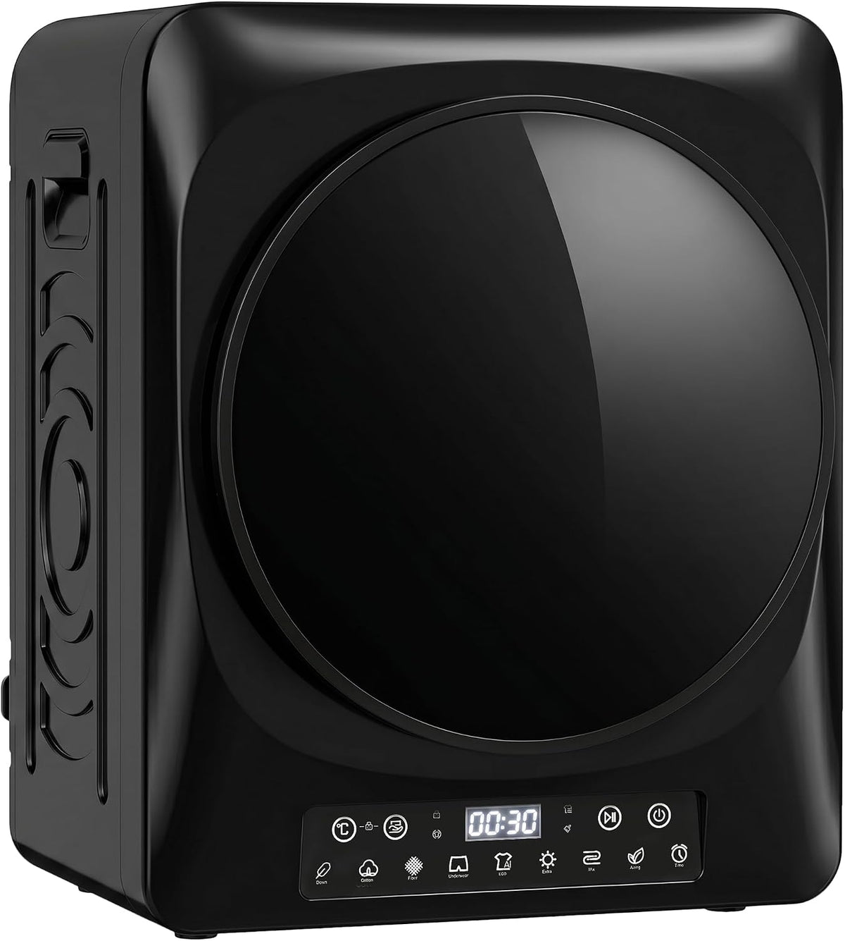 HOMCOM sèche-linge, 5 kg, 1000 W, noir, 9 programmes