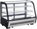 Vitrine réfrigérée GCV 1130, 88 × 56,8 × 68,6 cm, 130 L, acier inoxydable, verre, noir, METRO Professional