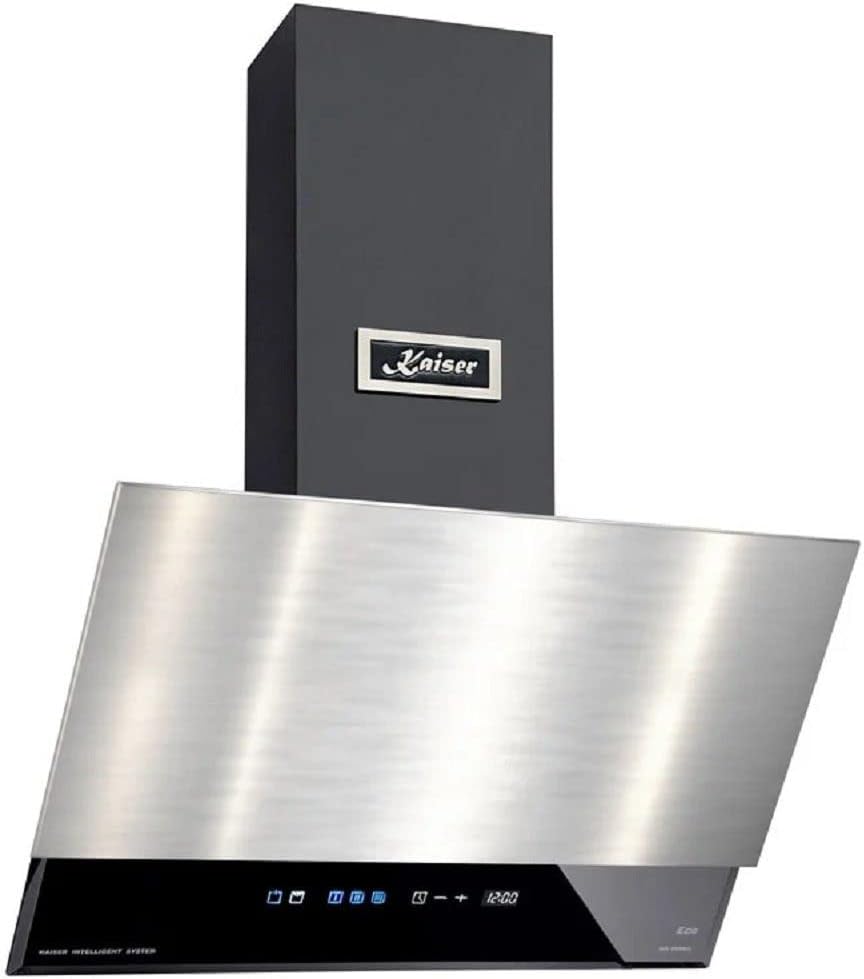 Hotte aspirante AT 6410, 60 cm, 1250 m³/h, acier inoxydable, noir, Kaiser