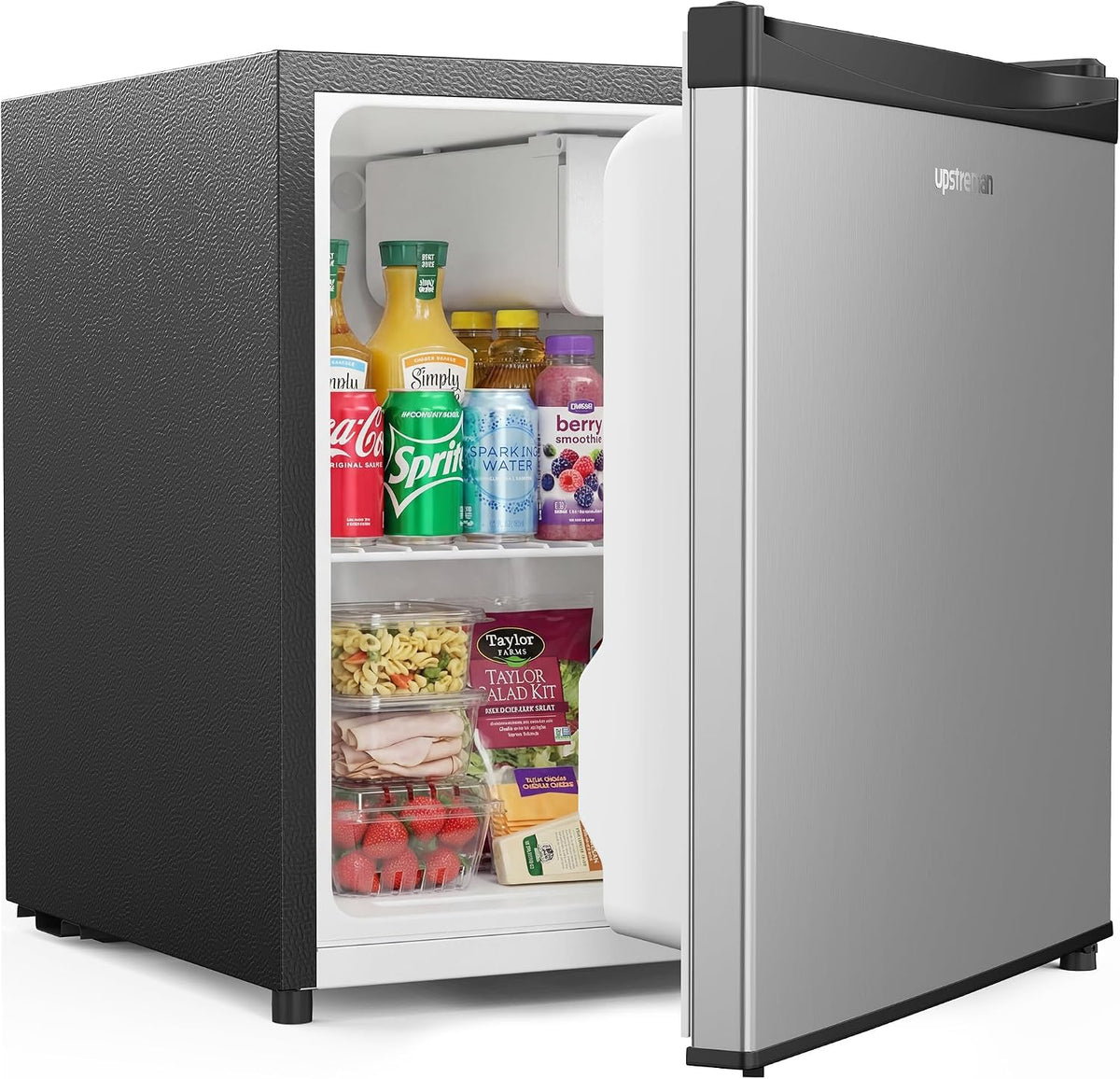 Congélateur Inoxydable-FR17, 49 × 47,8 × 45 cm, 46 L, réglable, acier inoxydable, pour le bureau, pour la chambre, Upstreman