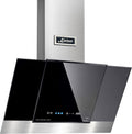 Hotte aspirante AT 8438, 80 cm, avec éclairage LED, acier inoxydable, noir, Kaiser