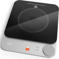Table de cuisson, 16 mm, 2100 W, gris, induction, portable, 9 niveaux, TOKIT