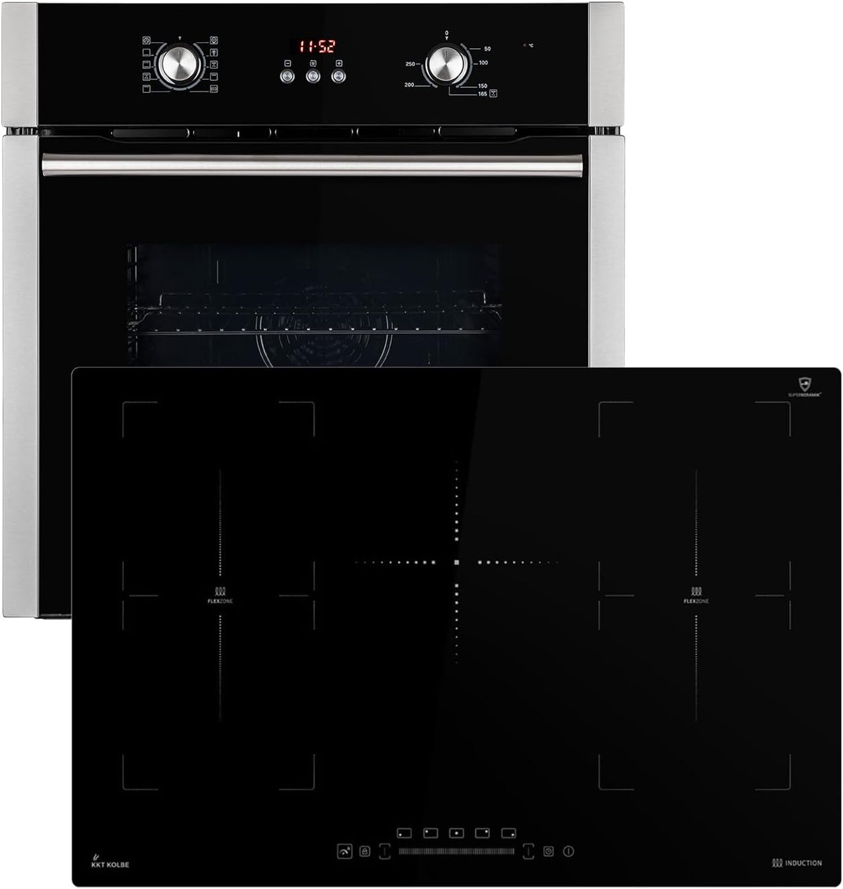Ensemble four et plaque de cuisson BO8805SS, 60 cm, encastrable, induction, KKT KOLBE