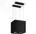 Klarstein hotte aspirante, 41 × 41 × 40 cm, 601 m³/h, 62 dB, avec éclairage LED, noir, pour la cuisine