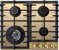 Table de cuisson KCG 6335, 60 cm, 3,8 kW, métal, verre, à gaz, vitrocéramique, encastrable, gaz naturel, Kaiser