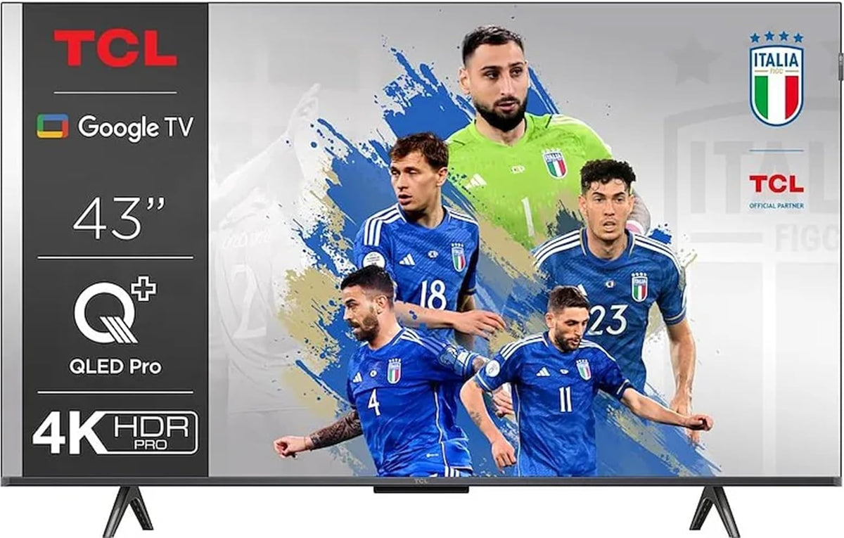 Tcl 43C69B téléviseur, 108 cm, aluminium, QLED, 4K