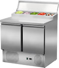 Saladette réfrigérée GN1/6, 900 × 700 mm, 176 L, acier inoxydable, 2 portes, MBH - MAQUINARIA BAR HOSTELERÍA