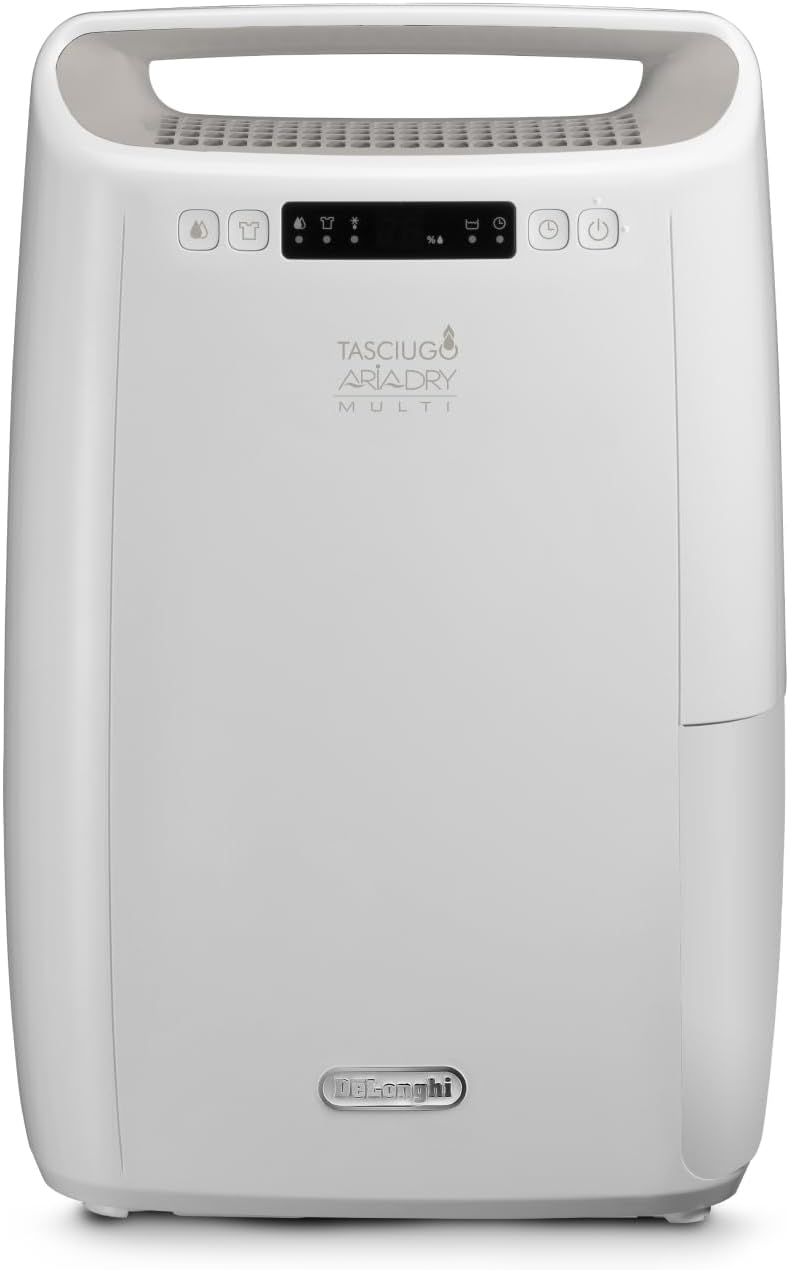 Déshumidificateur 14 L/24h, 2,1 L, blanc, portable, De'Longhi