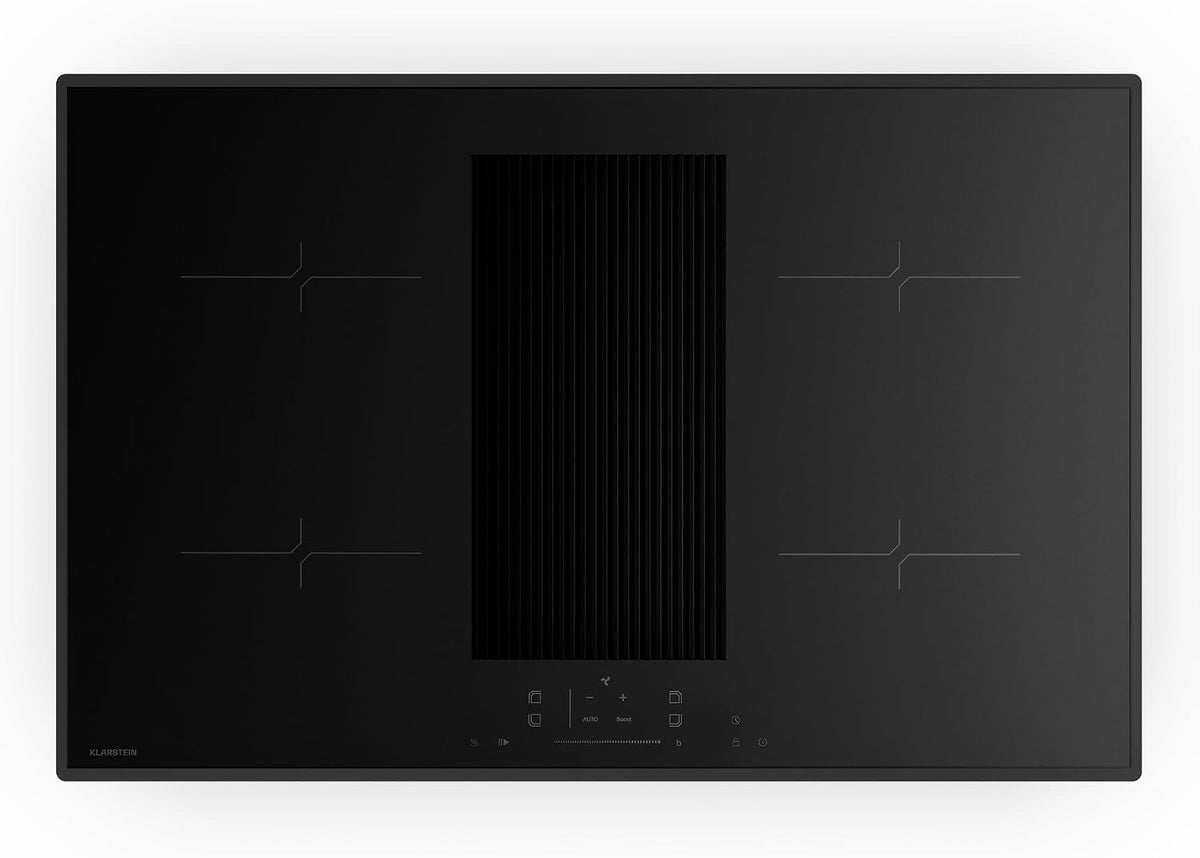 Klarstein table de cuisson, 80 cm, 8400 W, verre, noir, induction, 4 zones