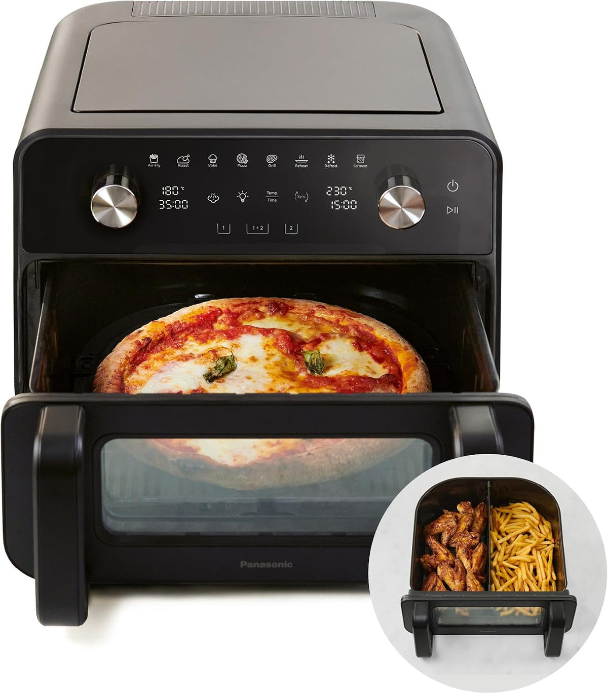 Friteuse sans huile NF-BC1000, 30 cm, 9,6 L, –230 °C, noir, Panasonic