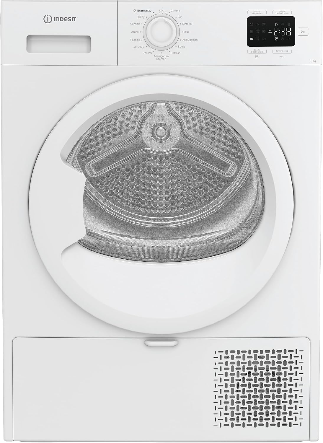 Indesit YD 92D sèche-linge, 84,6 × 59,8 × 60,7 cm, 9 kg, pompe à chaleur, 2 en 1