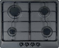 Table de cuisson STAR60, 60 cm, noir, à gaz, 4 brûleurs, Plados
