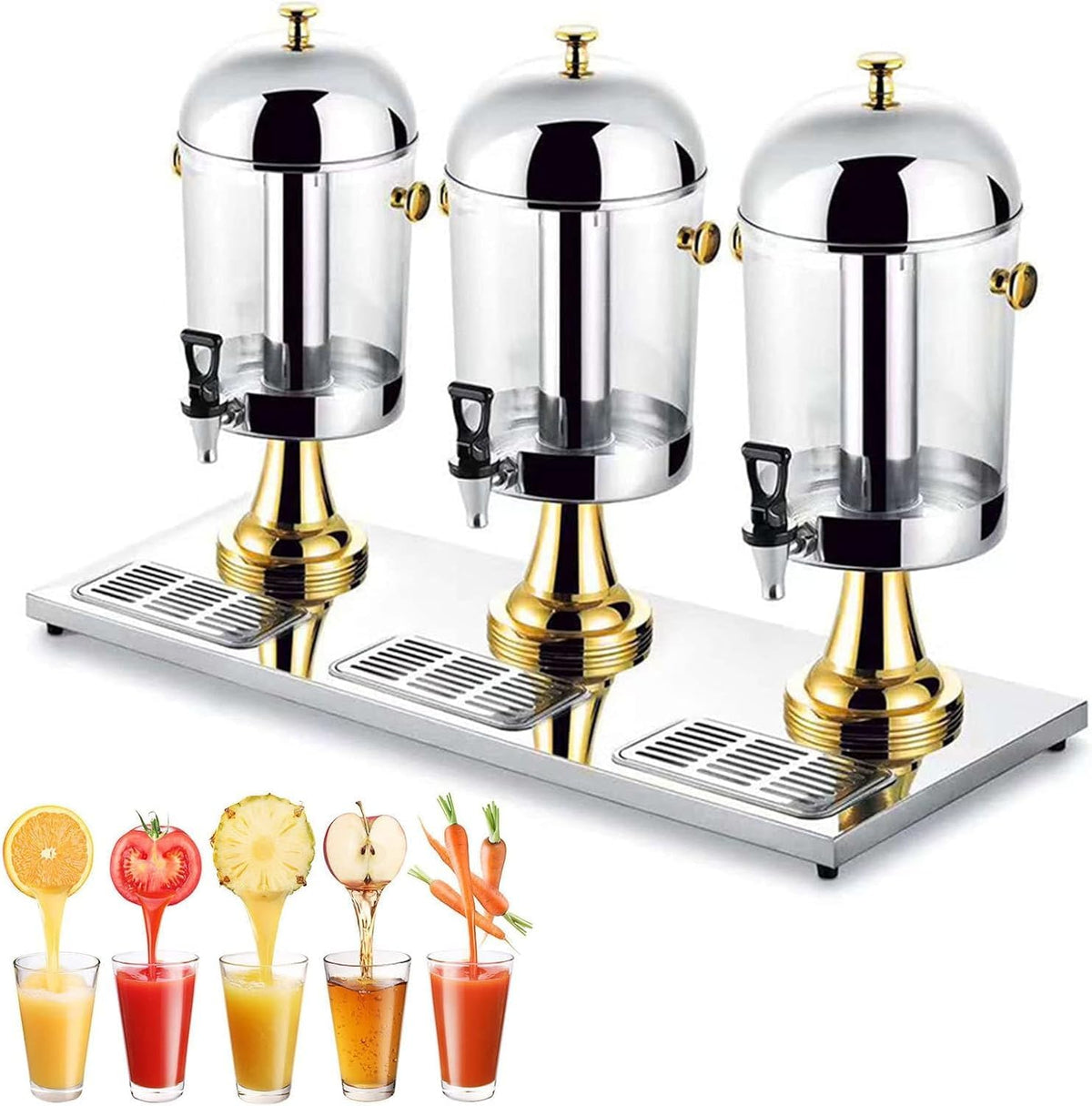 Distributeur de boissons, 16 L, 24 L, acier inoxydable, WOTZOV