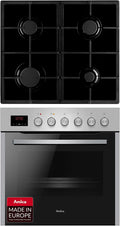Amica ensemble four et plaque de cuisson, 60 cm, 65 L, encastrable, à gaz