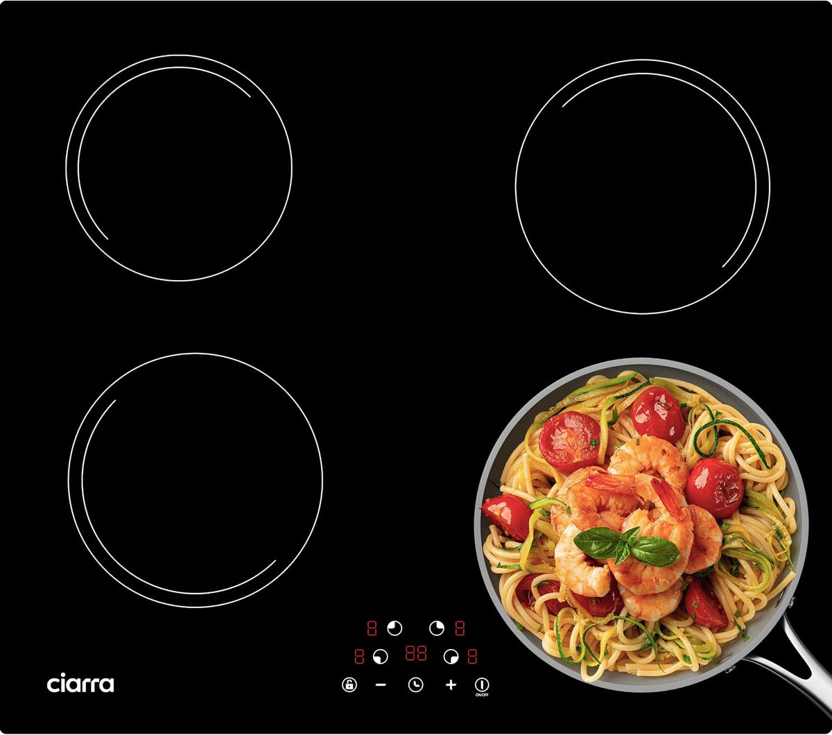 Table de cuisson, 60 cm, 6000 W, induction, encastrable, 4 feux, CIARRA