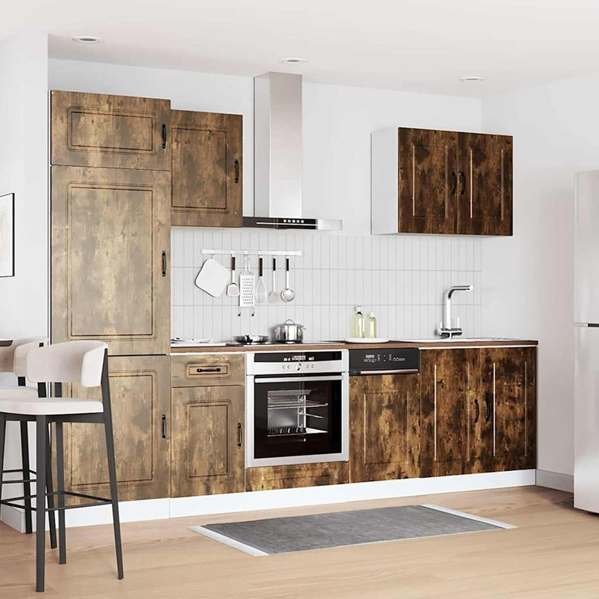 Façade pour lave-vaisselle, 60 cm, bois, pour la cuisine, ATOMSTACK MAKER