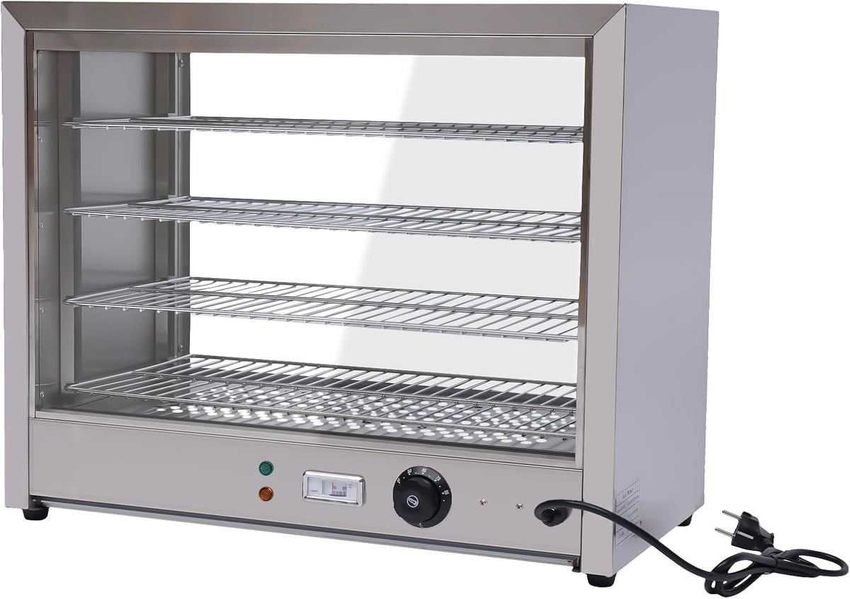 Armoire, réglable, acier inoxydable, argent, 4 niveaux, Royyalpa