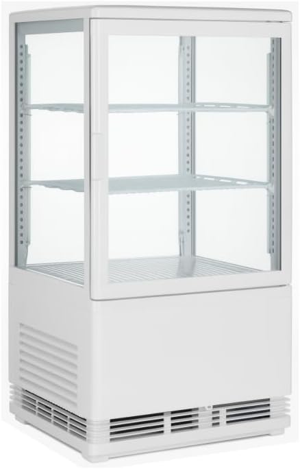 Vitrine réfrigérée, 58 L, 12 °C, avec éclairage LED, blanc