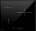 Table de cuisson, 590 × 520 × 58 mm, 7200 W, induction, encastrable, 3 feux, 10 niveaux, BELDEKO