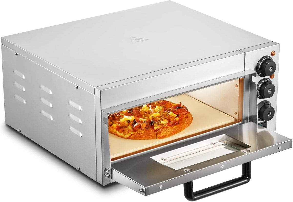 Four à pizza, 406 mm, acier inoxydable, électrique, VEVOR