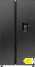 Réfrigérateur SBS 7367, 439 L, noir, Bomann