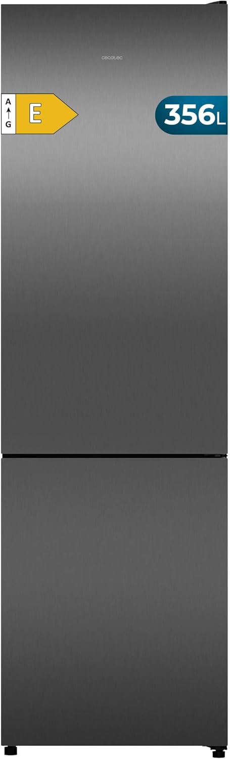 Cecotec 356i réfrigérateur-congélateur, 200 cm, 356 L, acier inoxydable