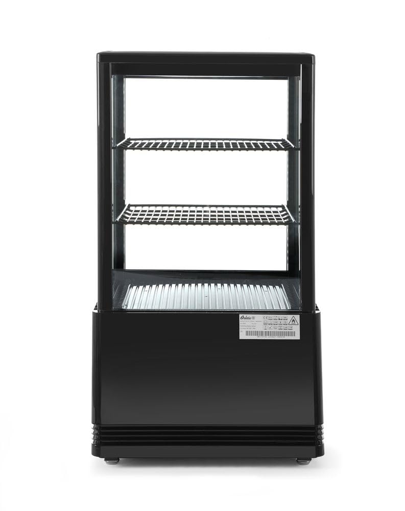 Vitrine réfrigérée, 816 mm, 58 L, 230 V, 170 W, avec éclairage LED, noir, HENDI