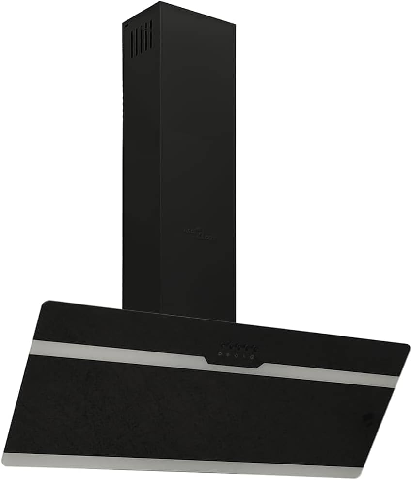 Hotte aspirante, 90 cm, 9,86 kg, acier, verre, noir, pour la cuisine, pour le jardin, Cervaline