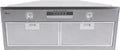 Hotte aspirante, 70 cm, 1000 m³/h, acier inoxydable, encastrable, Gurari