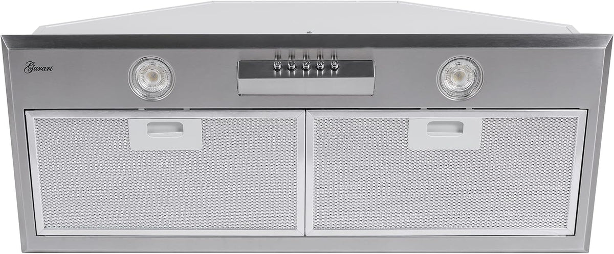 Hotte aspirante, 70 cm, 1000 m³/h, acier inoxydable, encastrable, Gurari